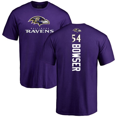 Men Baltimore Ravens Purple Tyus Bowser Backer NFL Football #54 T Shirt->baltimore ravens->NFL Jersey